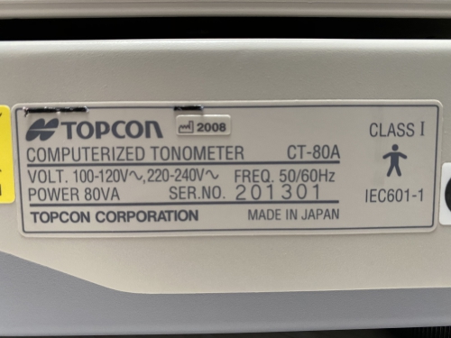 Tonometer Non-Kontakt Topcon CT 80A Inv.G9450 